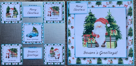 Merry Christmas Santa 3 8x8 by Sharon Brooks