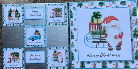 Merry Christmas Santa 2 8x8 by Sharon Brooks