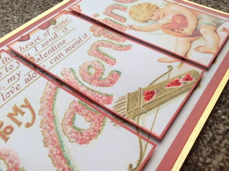 Vintage Valentine Cupid Panel Card by Sharon Brooks
