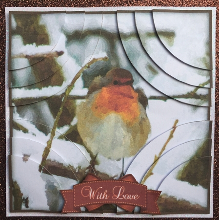 Sweet Little Robin Watercolour Corner Stacker by Sharon Brooks
