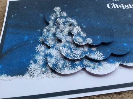 Snowflake Christmas Tree Scalloped Pyramid by Sharon Brooks