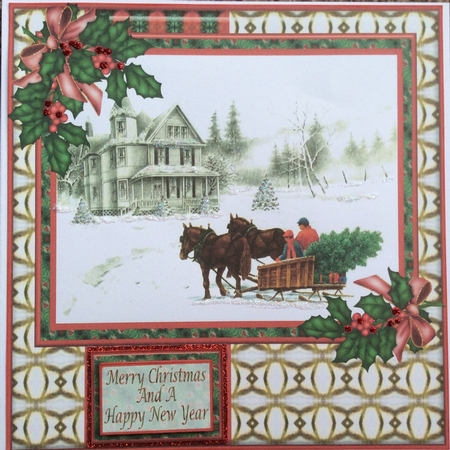 JJ CHRISTMAS BRINGING HOME THE TREE 8X8 by Sharon Brooks