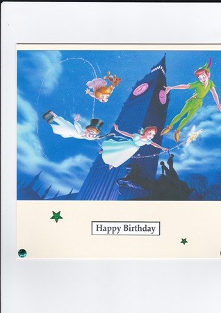 Peter Pan Flying A5 Quick Card by Sharon Evans