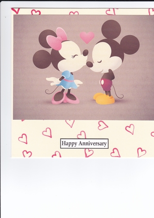 Minnie and Mickey Mouse in Love Quick Card by Sharon Evans