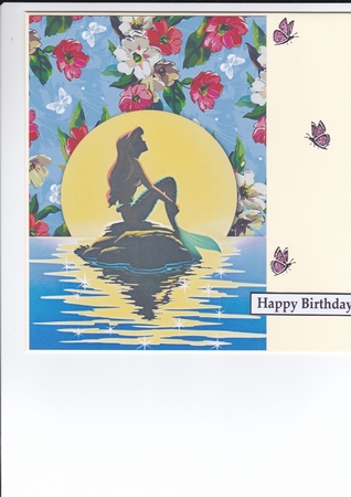 Little Mermaid Silhouette Quick Card by Sharon Evans