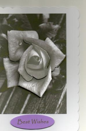 Black and White Rose Decoupage by Sharon Evans