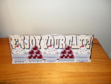 Enjoy Your Cake Birthday Card Front by Sharon Evans