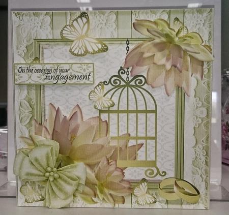Formal Cream and Apricot Wedding,engagement or Anniversary by SHARON CHAMBERLIN