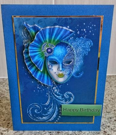 Masque - Ice Blue & Amethyst by SHARON CHAMBERLIN