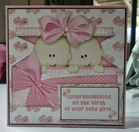 Twin Girls Exploding Card by SHARON CHAMBERLIN