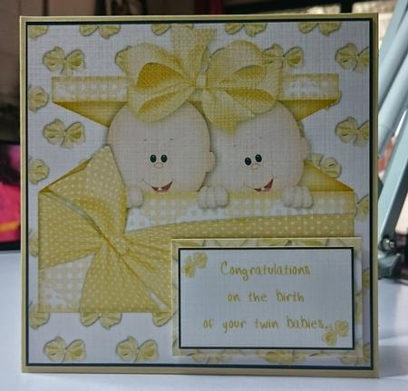Twins (any Gender) Exploding Card by SHARON CHAMBERLIN