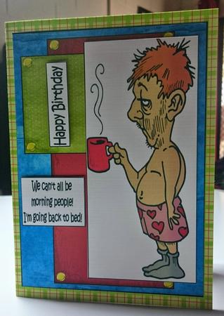 Bert's Going Back to Bed Quick Card by SHARON CHAMBERLIN
