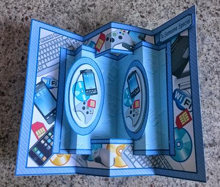 3D Double Concertina Pop-out  by SHARON CHAMBERLIN