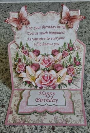 Lilies & Roses Envelope Easel Kit Birthday or Anniversary by SHARON CHAMBERLIN