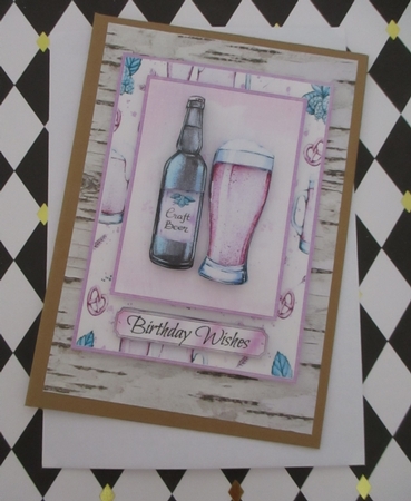 Beer Birthday Decoupage Mini Kit by Sharon Clifford