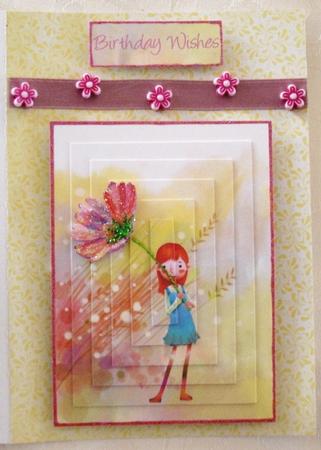 Little Girl Holding Flower by Sharon Dunn