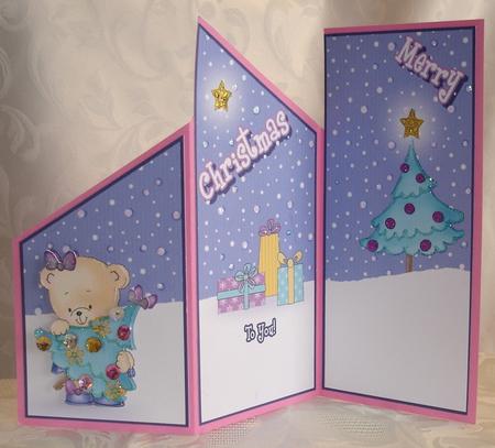 Rosie's Xmas Tree Cascade Card by Sharon Dunn