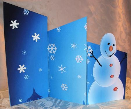 Frosty the Snowman Cascade Card by Sharon Dunn