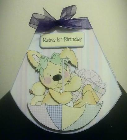 Baby Shower Wobble Card by Sharon Goodridge