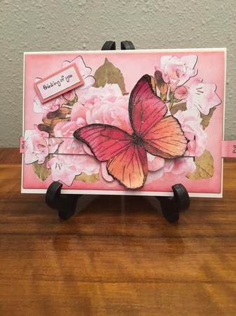 3D Butterfly N Flowers Animated Moveable Decoupage Card Kit by Sharon Hinckley