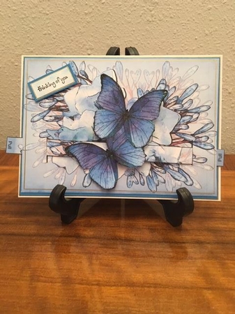 3D Butterfly N Flowers Animated Moveable Decoupage Card Kit by Sharon Hinckley