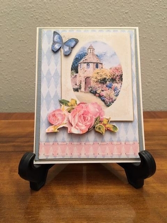 The Dovecote Floral Quick Card by Sharon Hinckley
