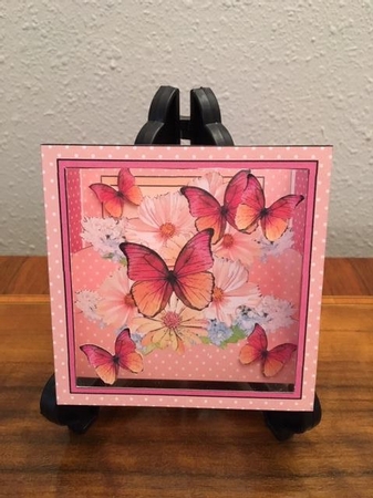 3D Floral Diorama Shadow Box Card Mini Kit  - Butterfly Bouquet by Sharon Hinckley
