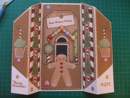Gingerbread House Theater Card by Sharon Scott