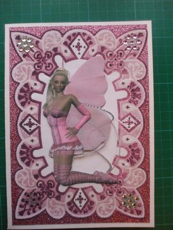Gorgeous Pink Fairy in Pretty Pink Frame by Sharon Scott