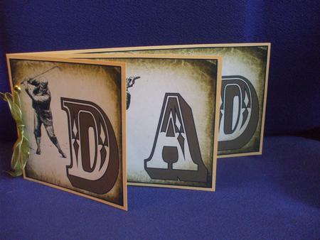Vintage Golf Book Card for Dad by Sharon Scott