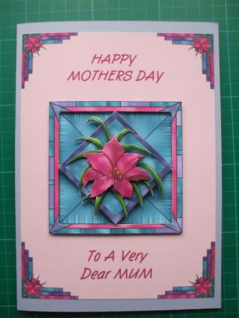 Pink Stained Glass Lily by Sharon Scott
