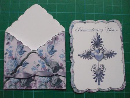 Sympathy Cross Scalloped Envelope Card 2 by Sharon Scott