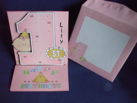 1st Birthday(2) Matching Envy for Easel Card by Sharon Scott