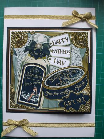 Fathers Day Shaving Set 5in One Corner Stacker by Sharon Scott
