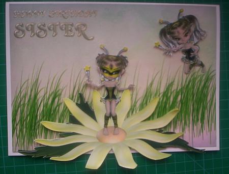 Happy Birthday Sister Garden Fairy by Sharon Scott