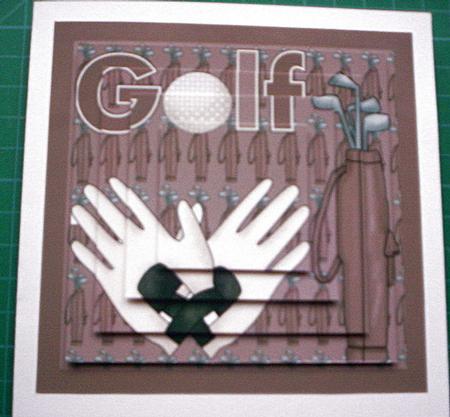 Golf Father's Day/ Birthday Pyramid Brown by Sharon Scott