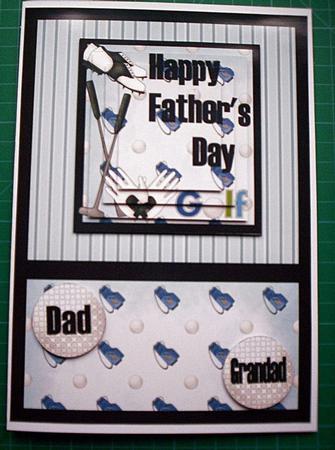 Father's Day Golf Pyramid Card by Sharon Scott