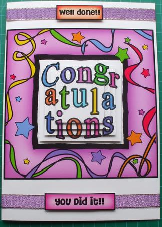 Congratulations Quick Card with Pyramage by Sharon Scott
