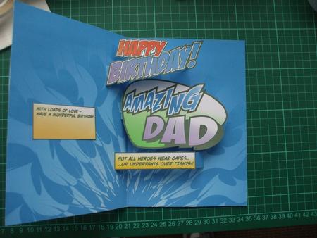 Amazing Dad Pop Up Birthday Card with Badges by Sharon Scott