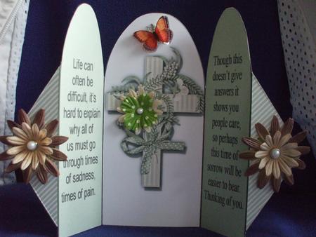 Sympathy Accordion Fold Card (acc 6) by Sharon Scott