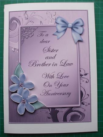 Metallic Anniversary Sister Greeting 3D Decoupage by Sharon Scott