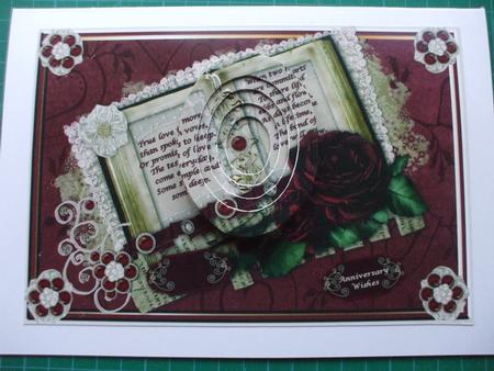 Anniversary Rose Red Inverted Cameo Pyramid by Sharon Scott