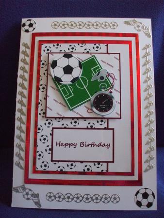 Football Card Front – Red by Sharon Scott
