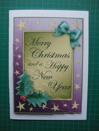 Elegant Christmas Greeting Quick Card Corner Side Stacker by Sharon Scott