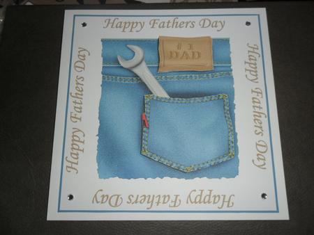 Fathers Day Jeans Pocket with Spanner by Sharon Stainforth