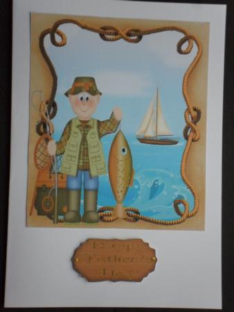 Dad's Gone Fishing Topper 2 by Sharon Stainforth