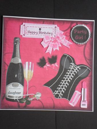 Party Girl Card Front by Sharon Stainforth