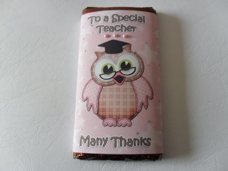 Hoot Wise Owl Thank You Teacher Chocolate Wrapper Featured Gallery Photo