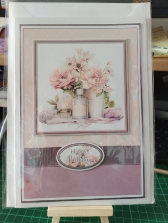 A5 Self Care 1 Card Front, Topper, Sentiments and Decoupage by Sharon Stinson