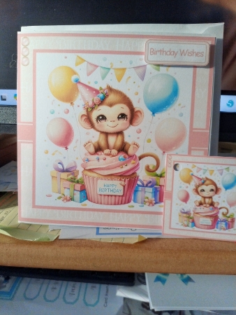 Happy Birthday Cupcakes 1 Card Front 6x6 by Sharon Stinson